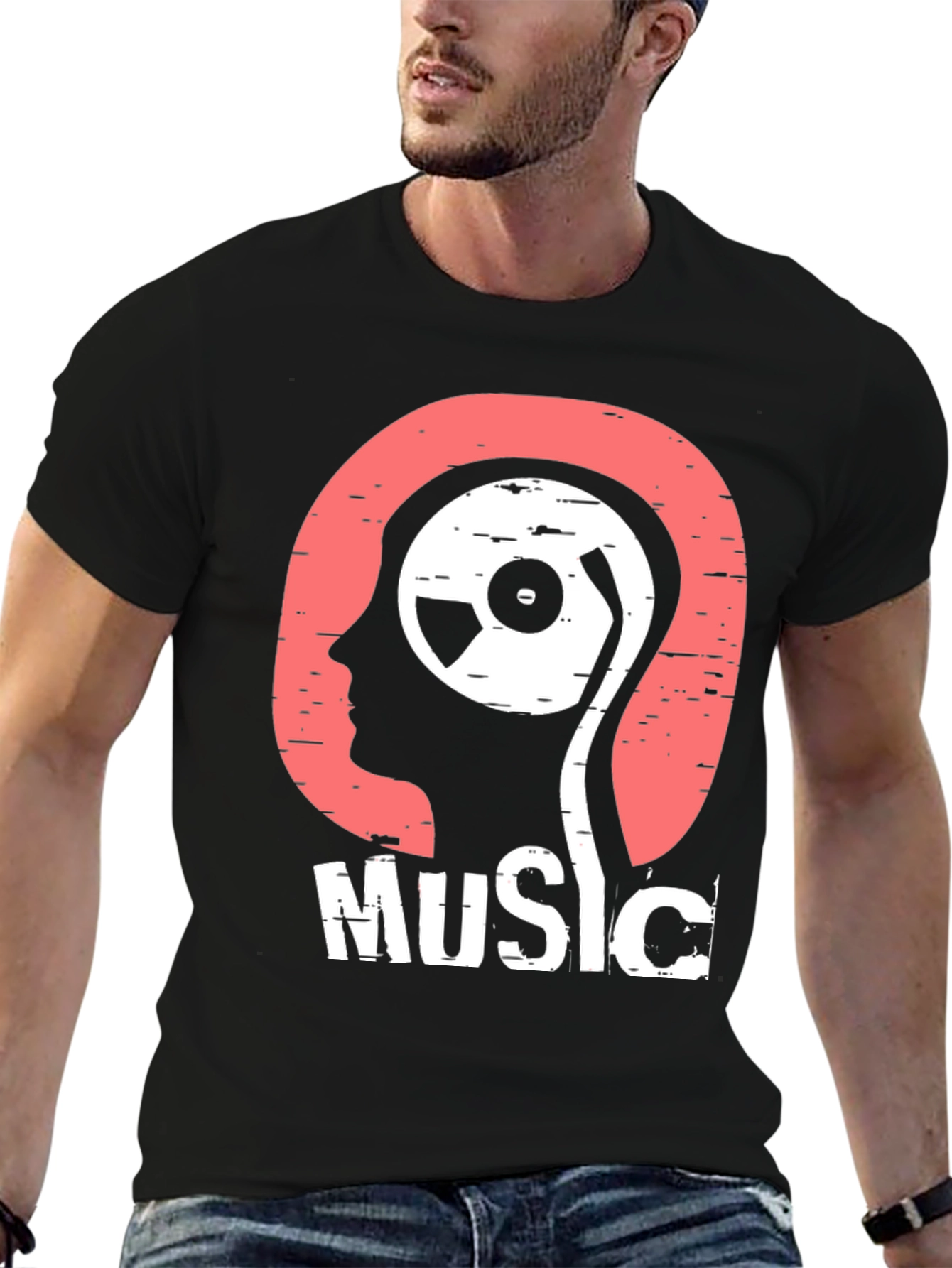 Music Head Graphic T-Shirt