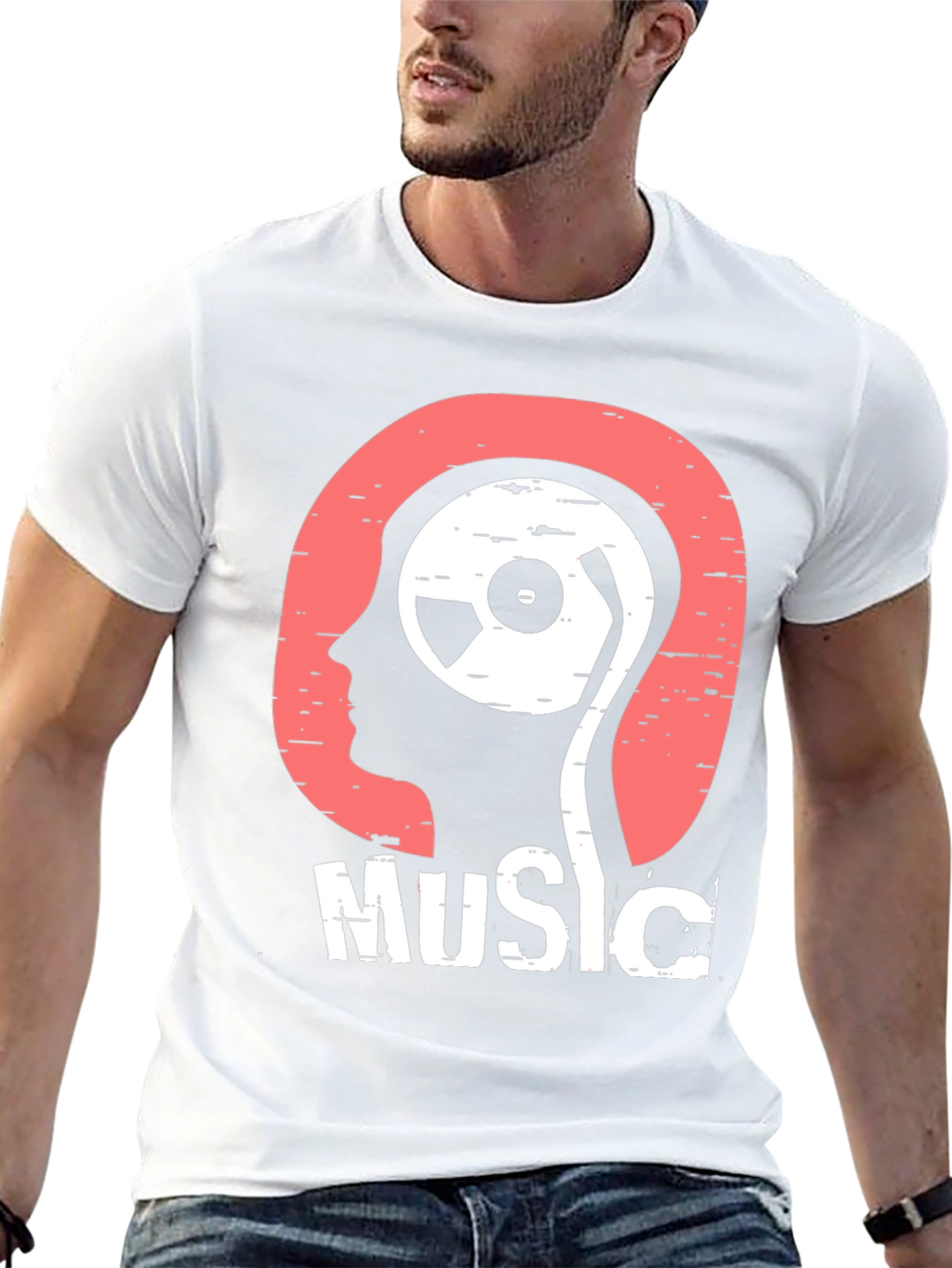 Music Head Graphic T-Shirt