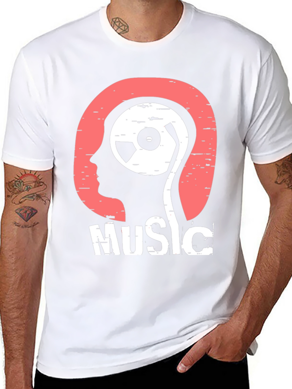 Music Head Graphic T-Shirt
