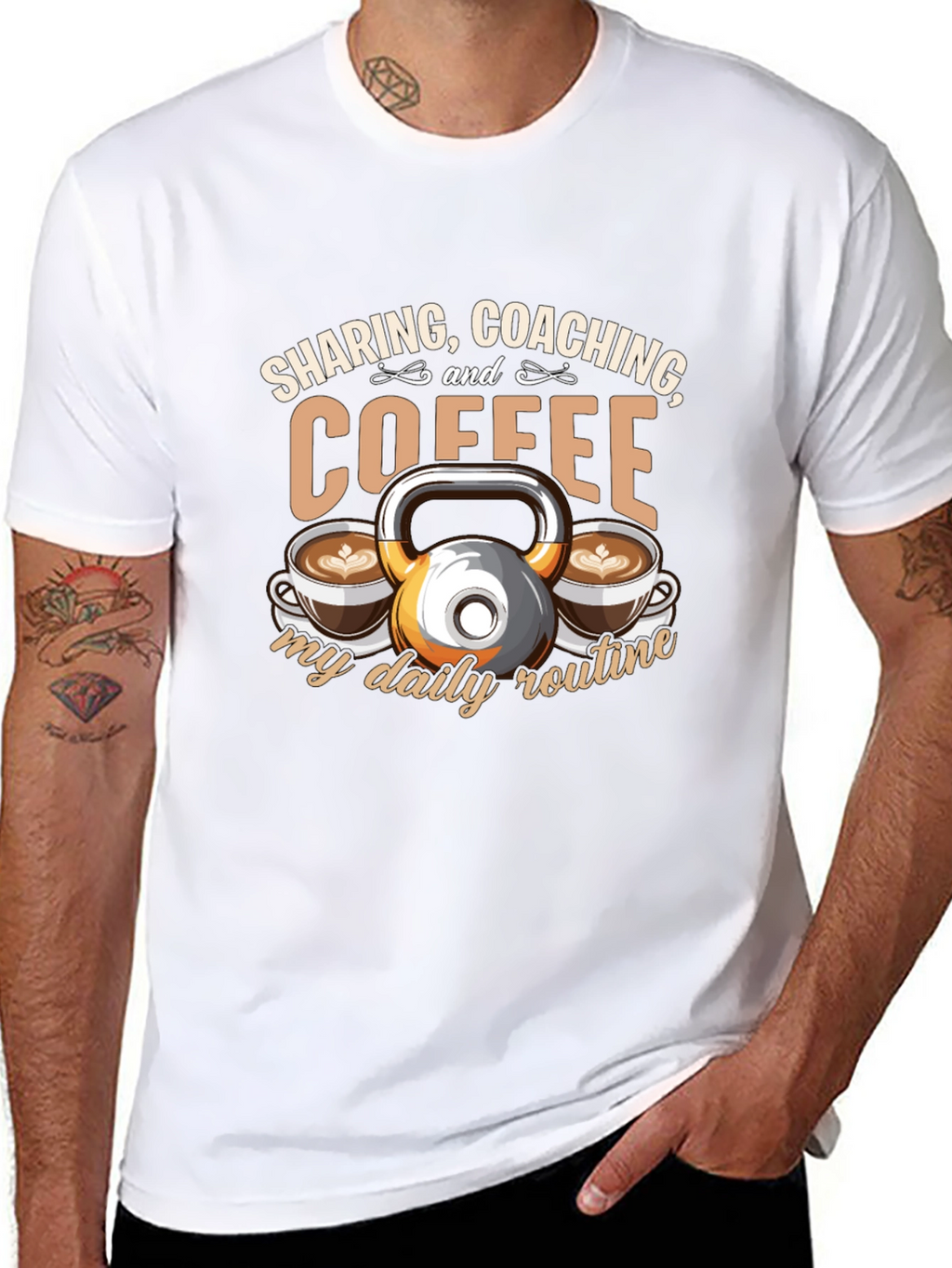 Sharing Coaching & Coffee Daily Routine T-Shirt