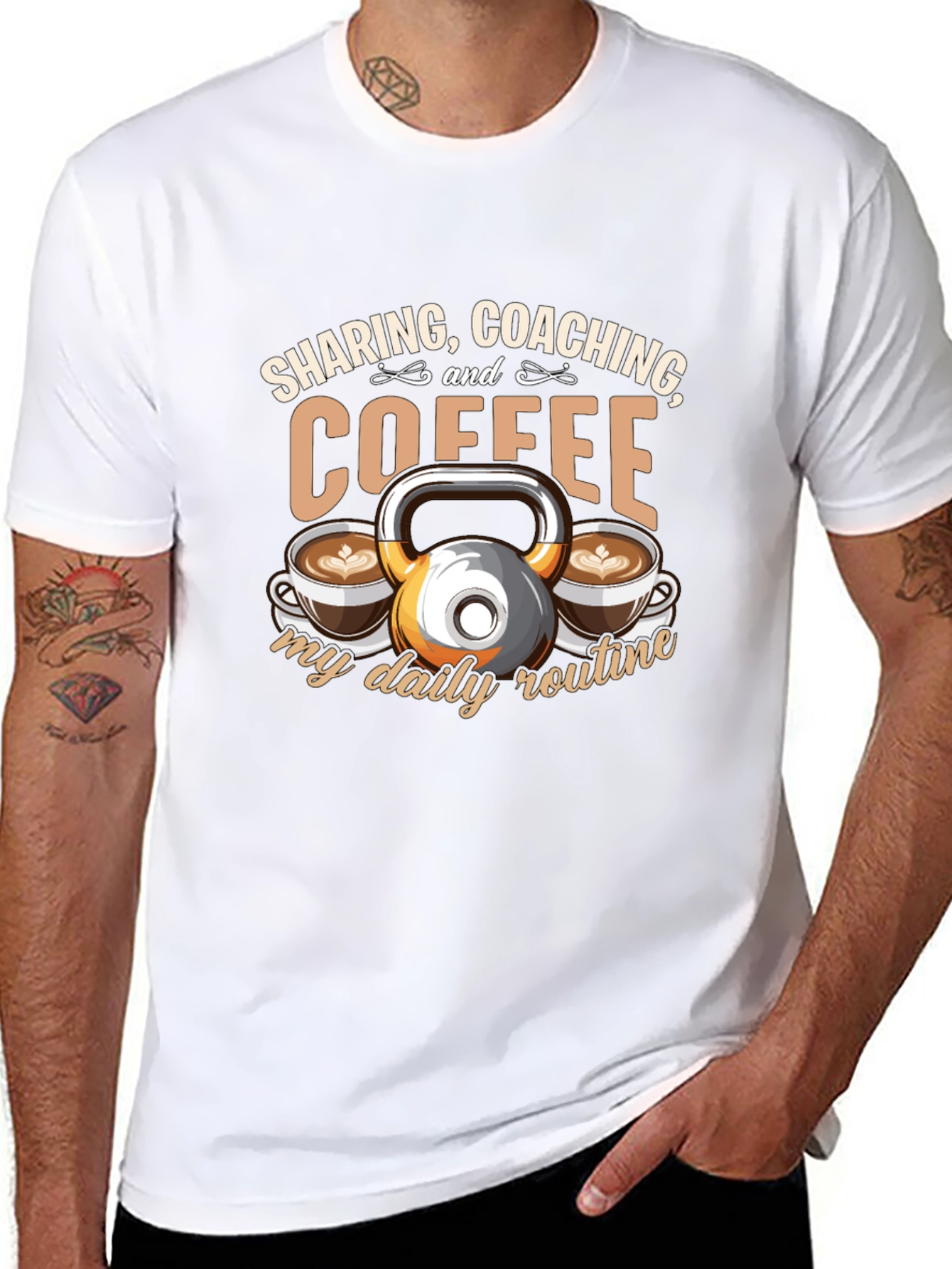 Sharing Coaching & Coffee Daily Routine T-Shirt