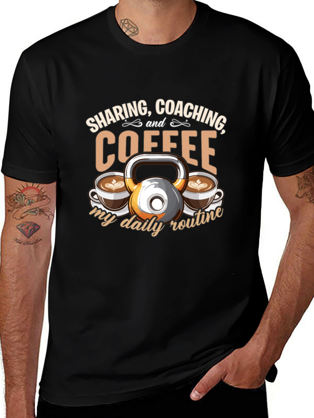 Sharing Coaching & Coffee Daily Routine T-Shirt