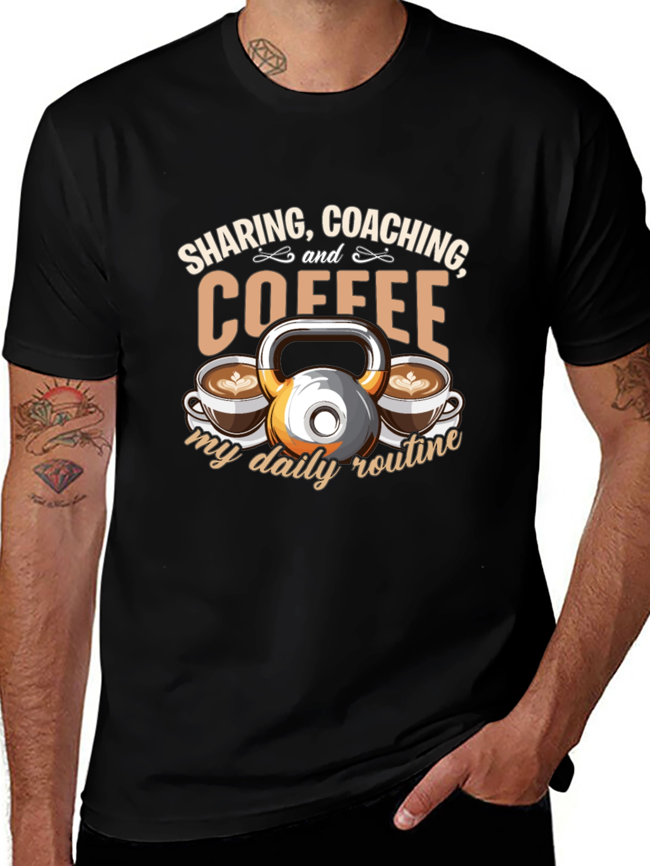 Sharing Coaching & Coffee Daily Routine T-Shirt