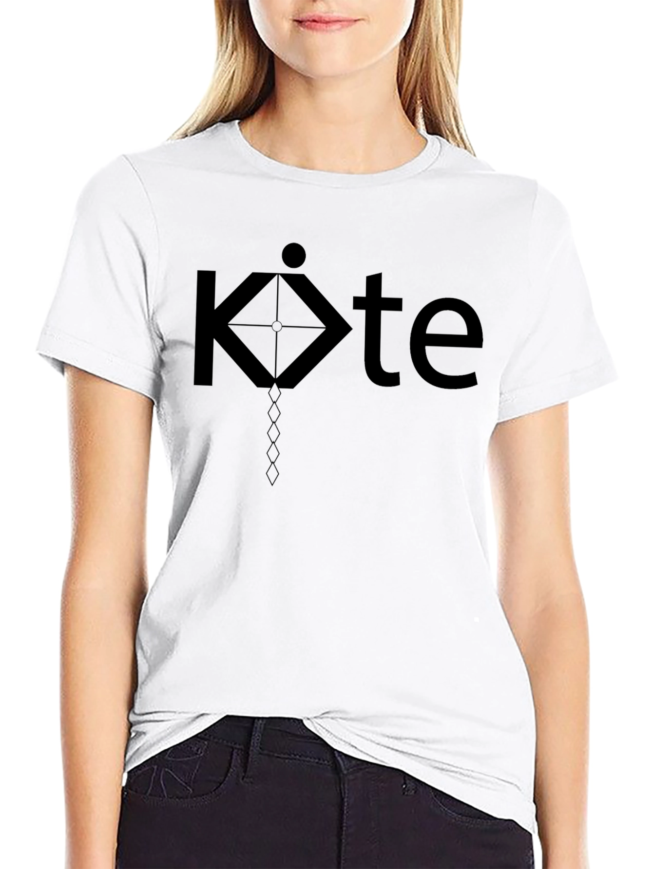 Kite Graphic Print Mens Black T-Shirt