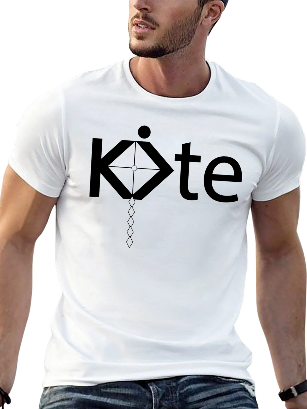 Kite Graphic Print Mens Black T-Shirt
