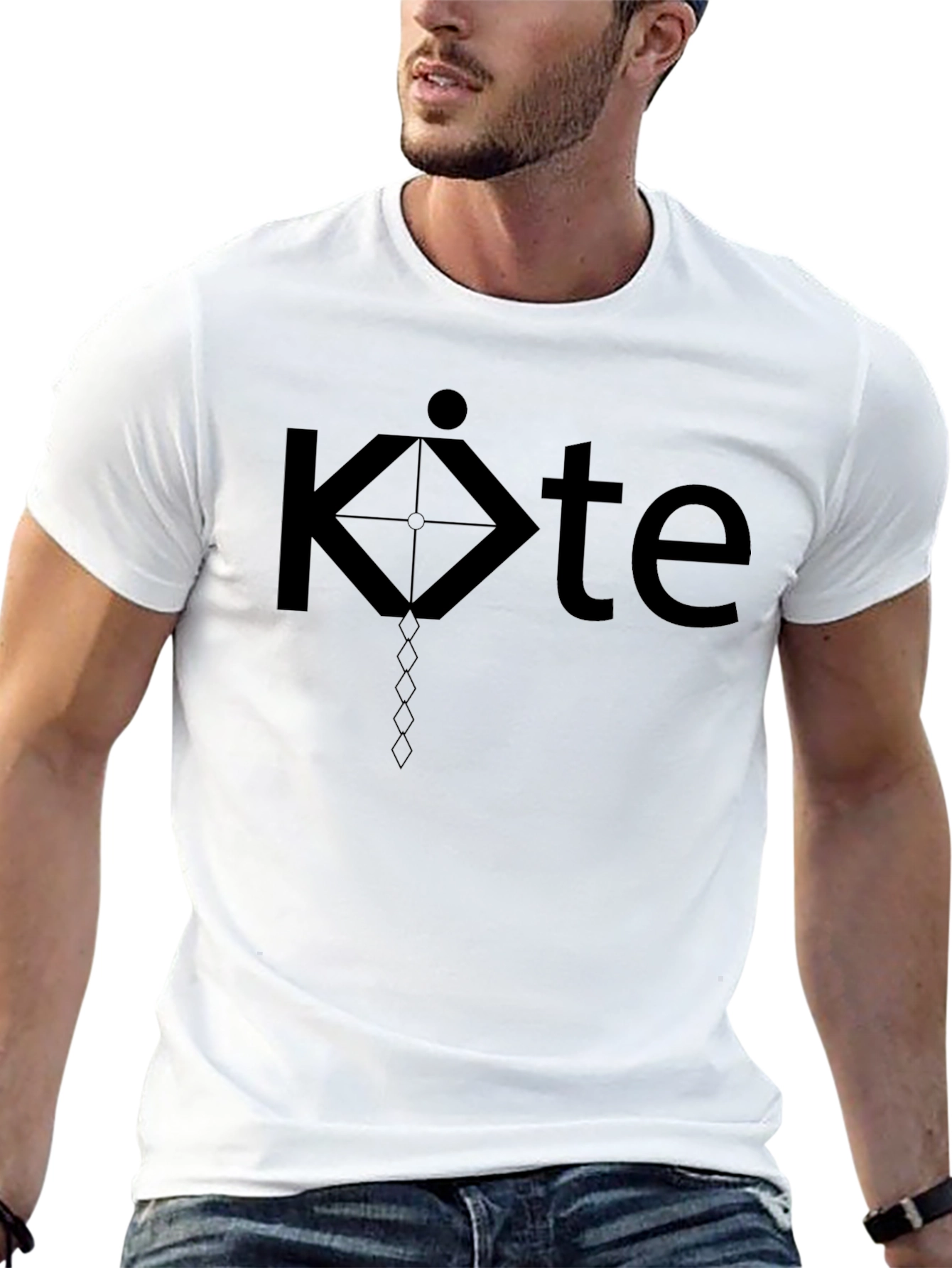 Kite Graphic Print Mens Black T-Shirt