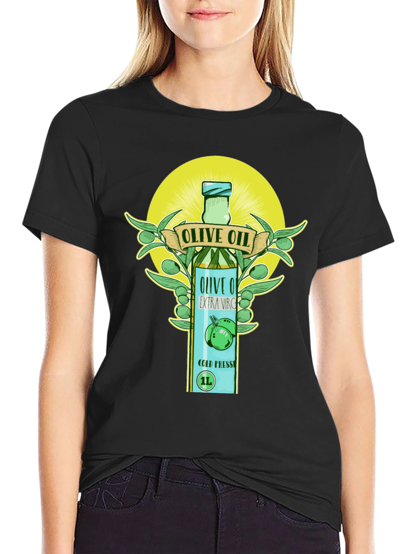 Olive Oil Graphic Tee - Unique Design