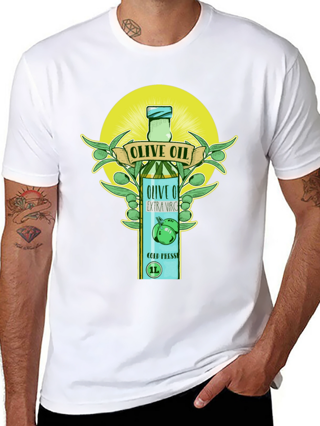 Olive Oil Graphic Tee - Unique Design