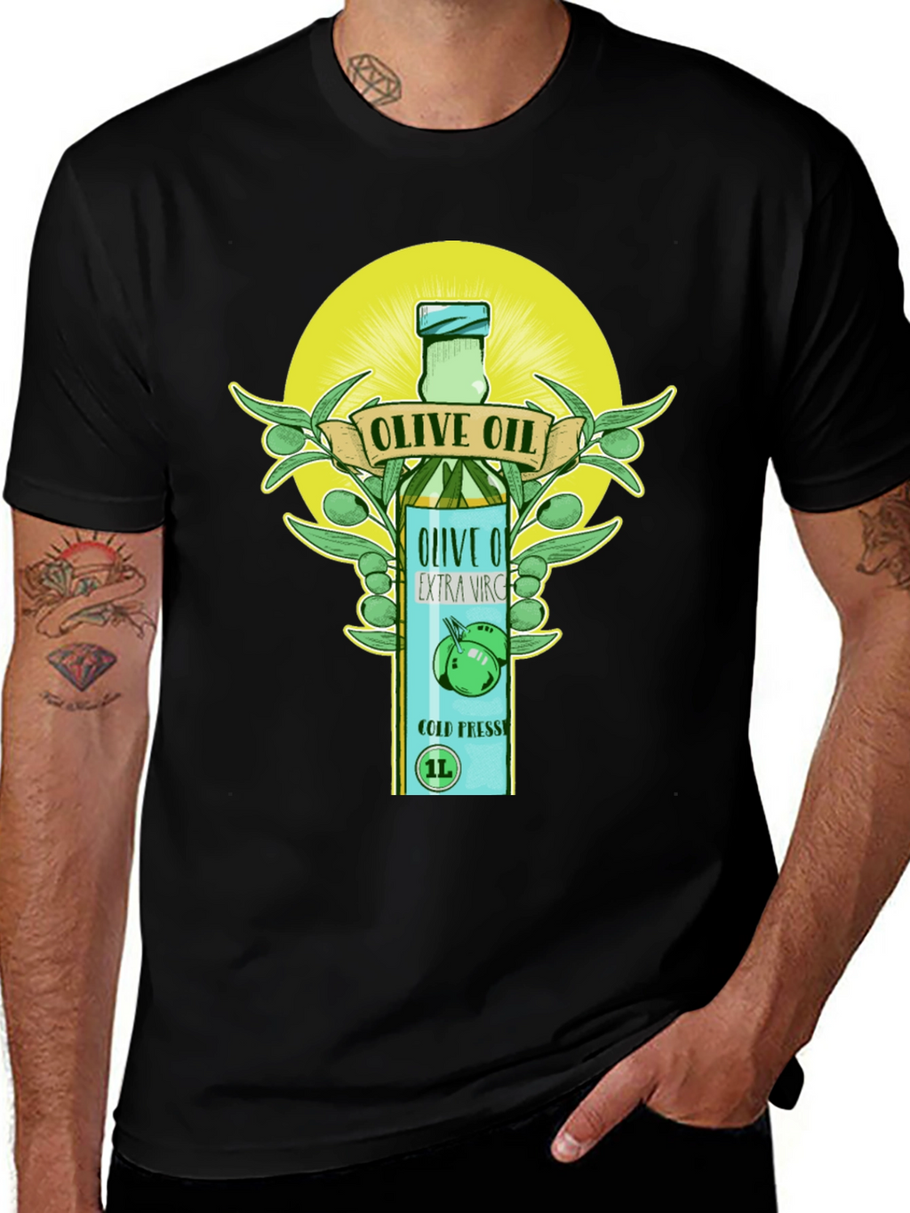 Olive Oil Graphic Tee - Unique Design