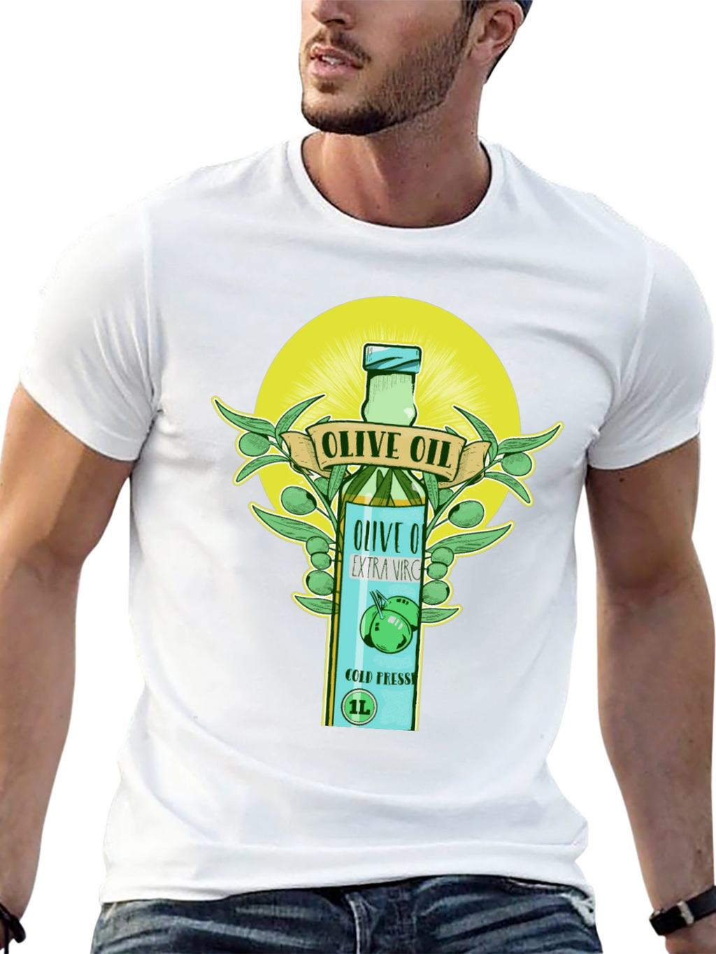 Olive Oil Graphic Tee - Unique Design
