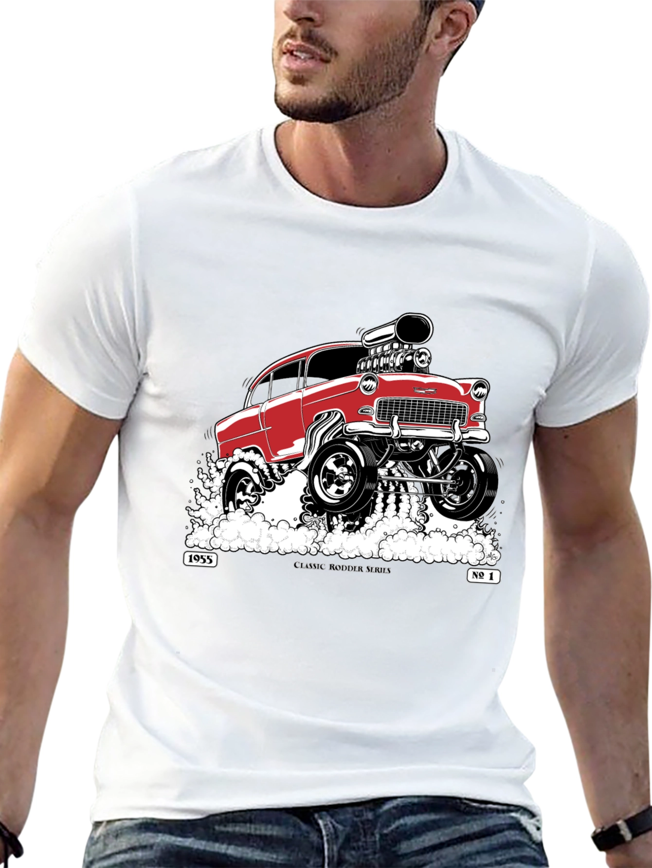 Classic 1955 Hot Rod T-Shirt - Black