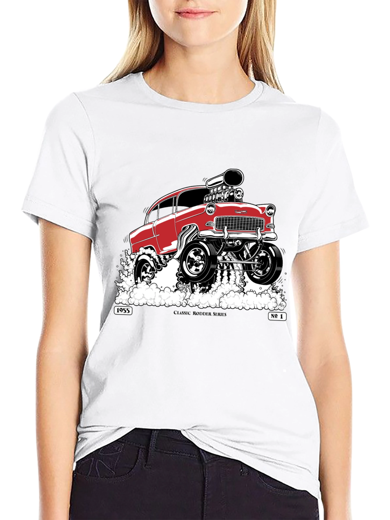Classic 1955 Hot Rod T-Shirt - Black