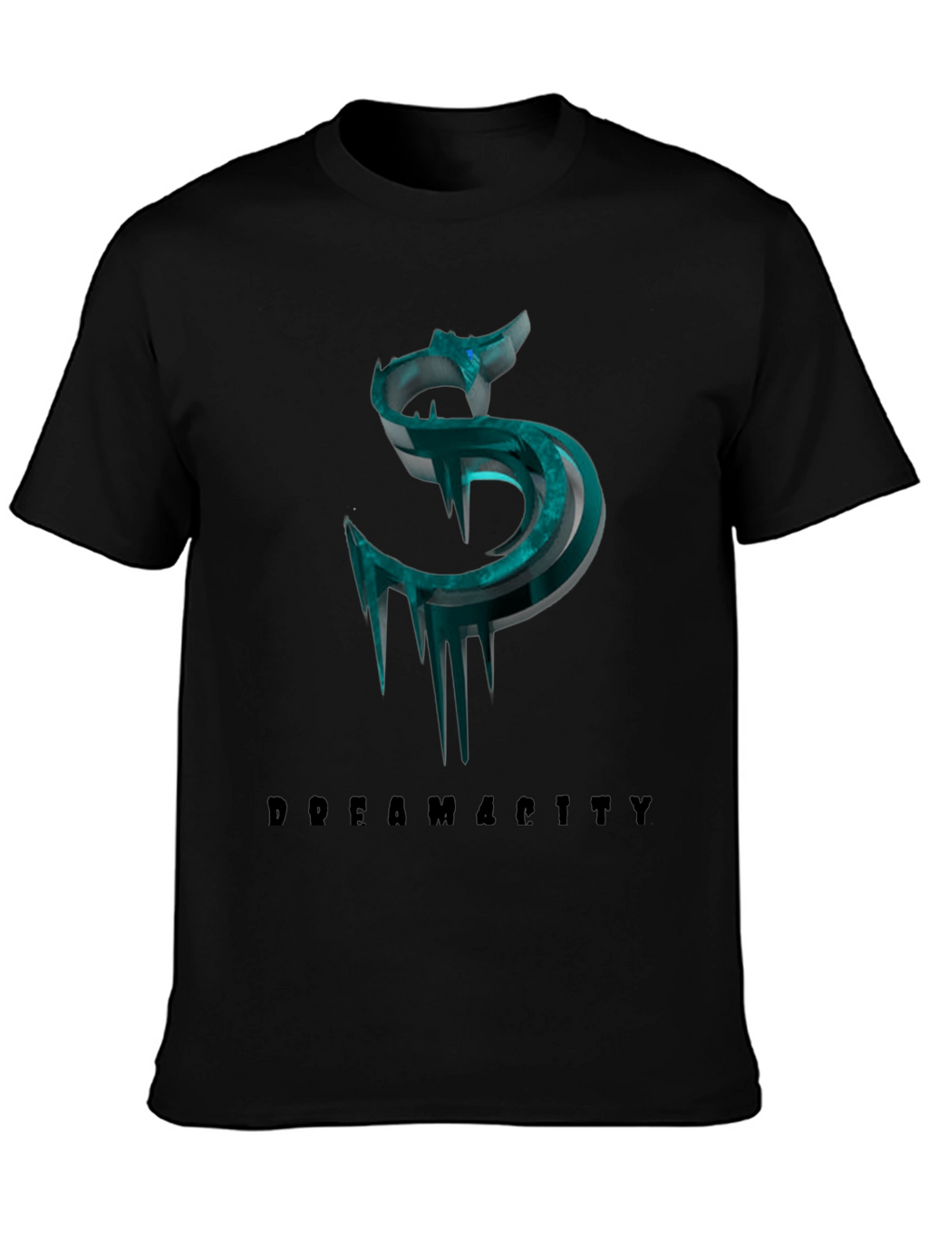 Dream City Black Tee with Graphic Design