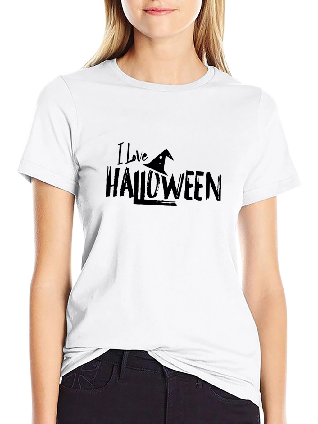 I Love Halloween Black Graphic Tee