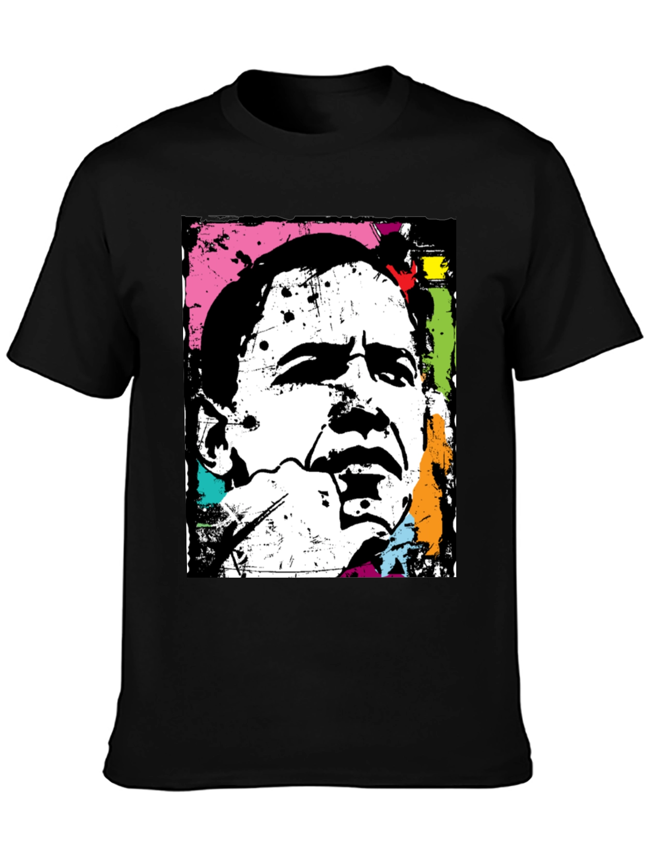 Obama Pop Art Black T-Shirt