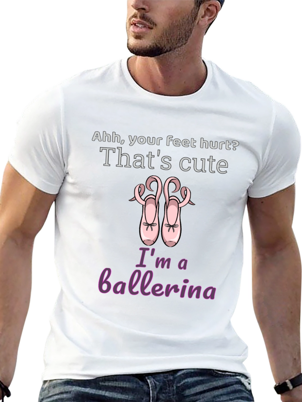 Ballerina T-Shirt - Cute Feet Hurt Dance Tee