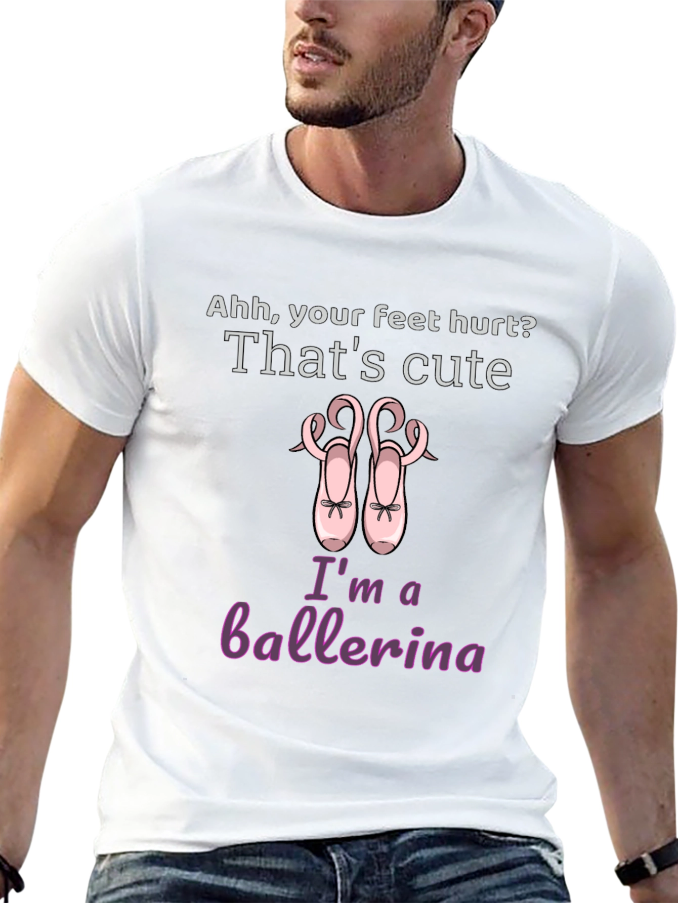 Ballerina T-Shirt - Cute Feet Hurt Dance Tee