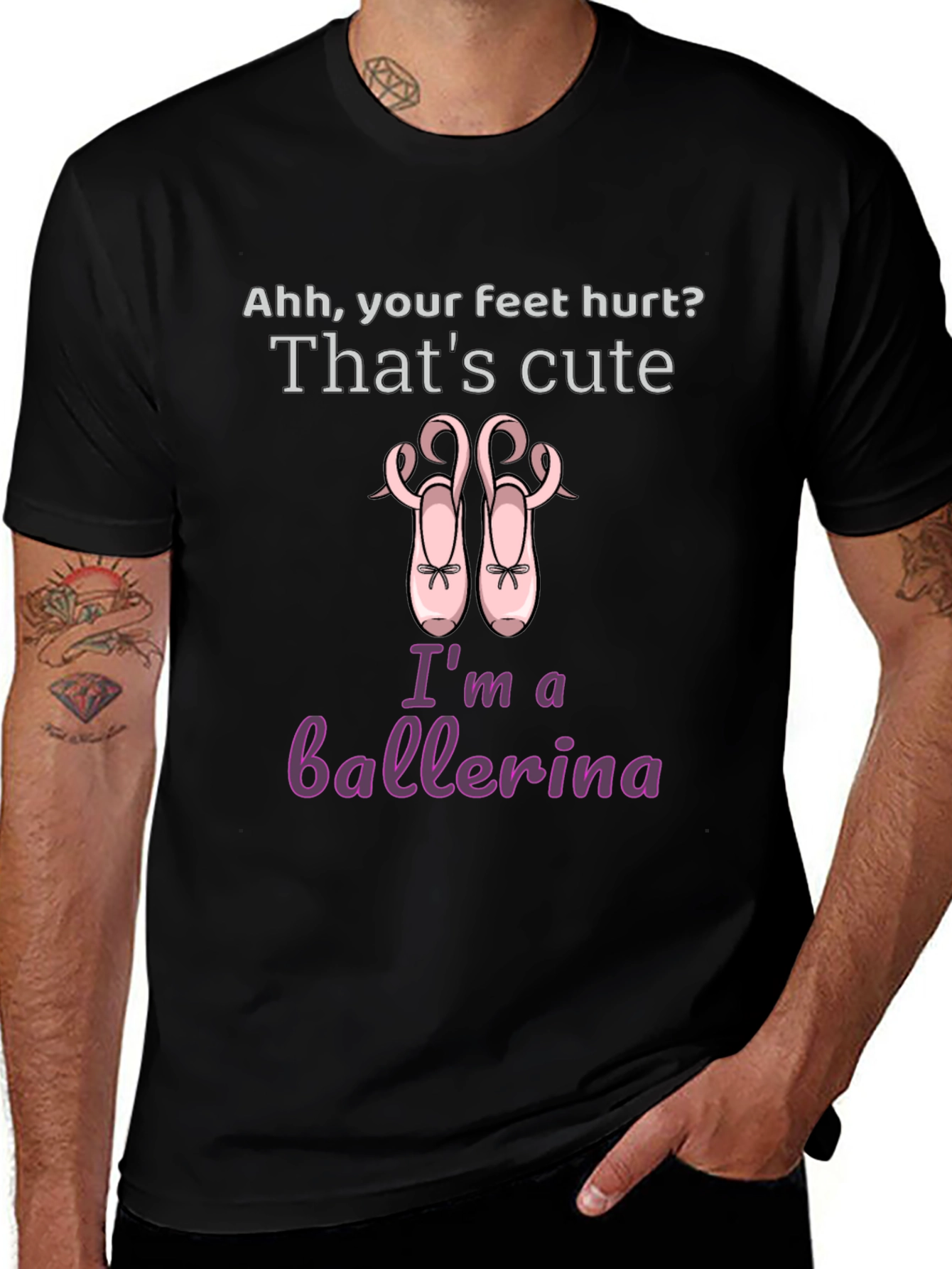Ballerina T-Shirt - Cute Feet Hurt Dance Tee