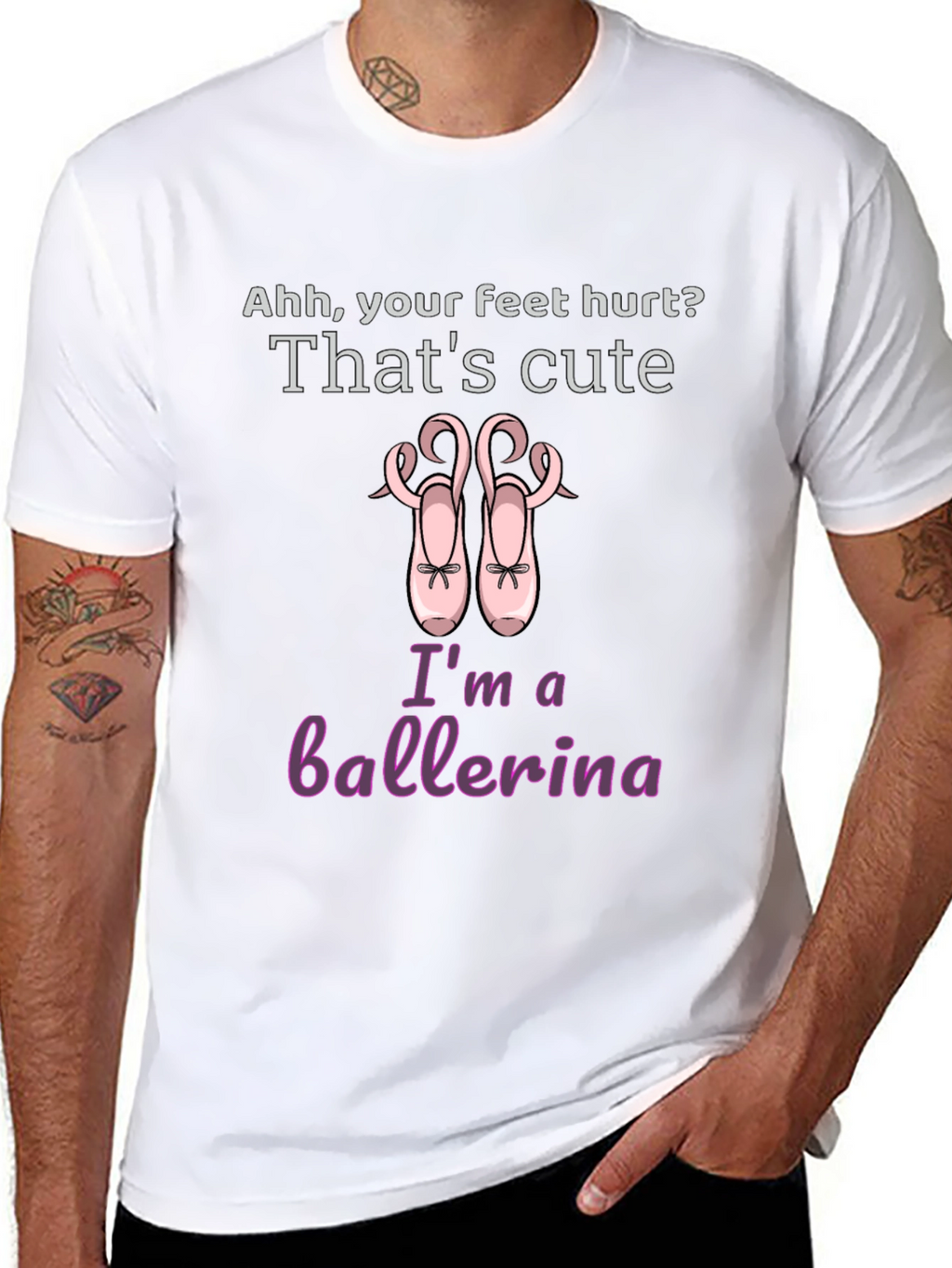 Ballerina T-Shirt - Cute Feet Hurt Dance Tee