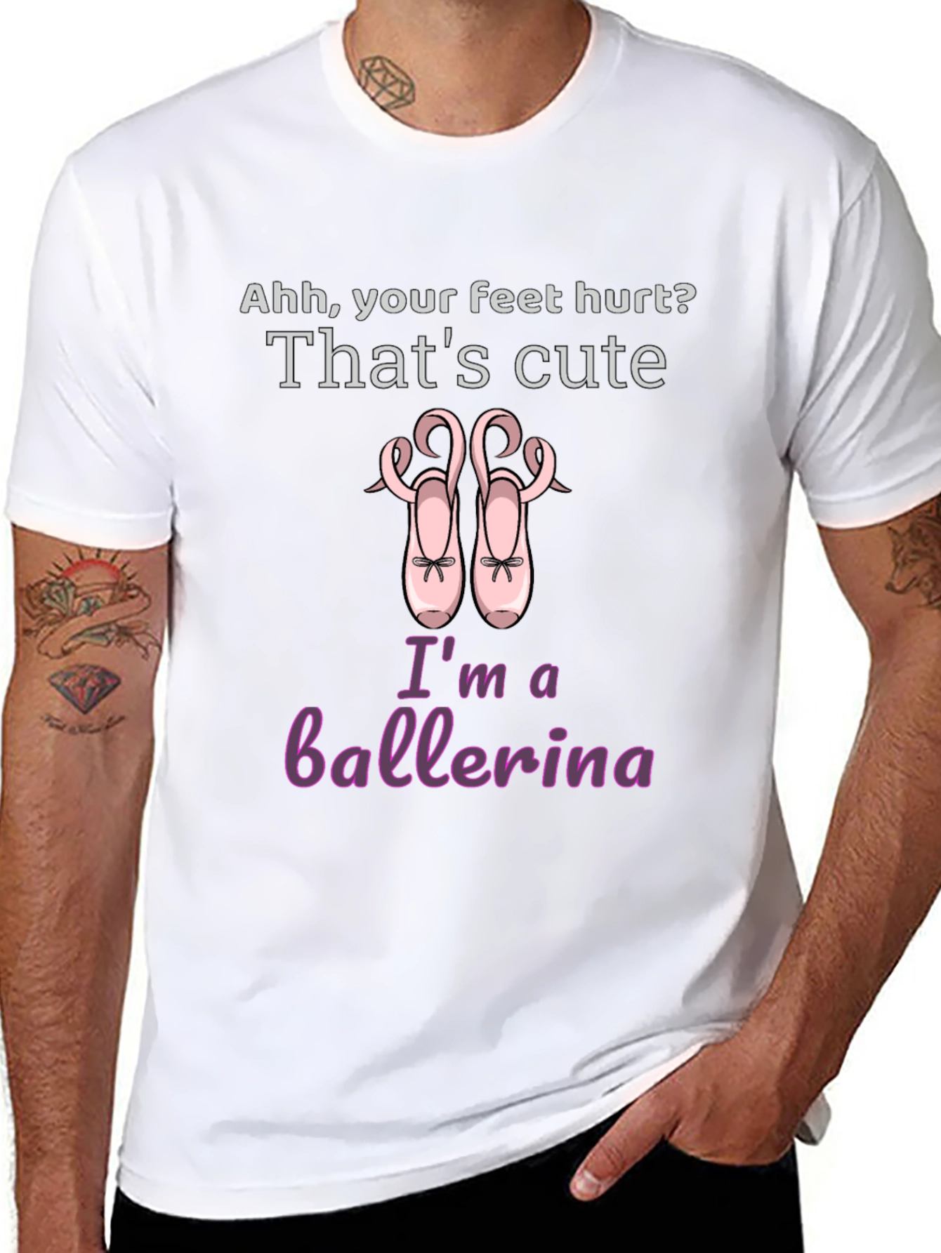 Ballerina T-Shirt - Cute Feet Hurt Dance Tee