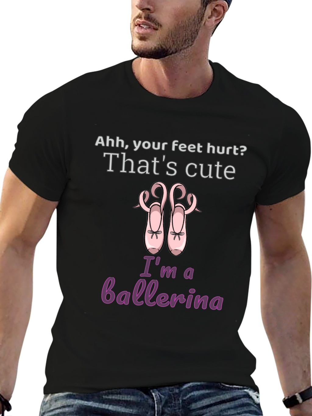 Ballerina T-Shirt - Cute Feet Hurt Dance Tee