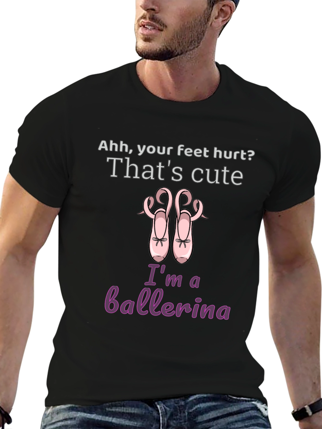 Ballerina T-Shirt - Cute Feet Hurt Dance Tee