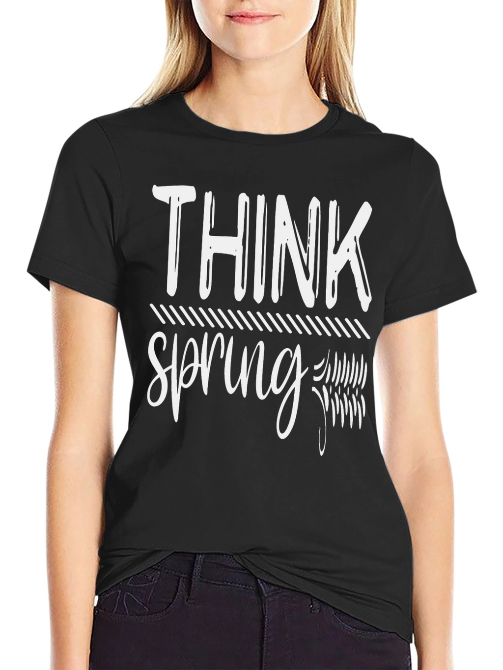 Think Spring Black T-Shirt