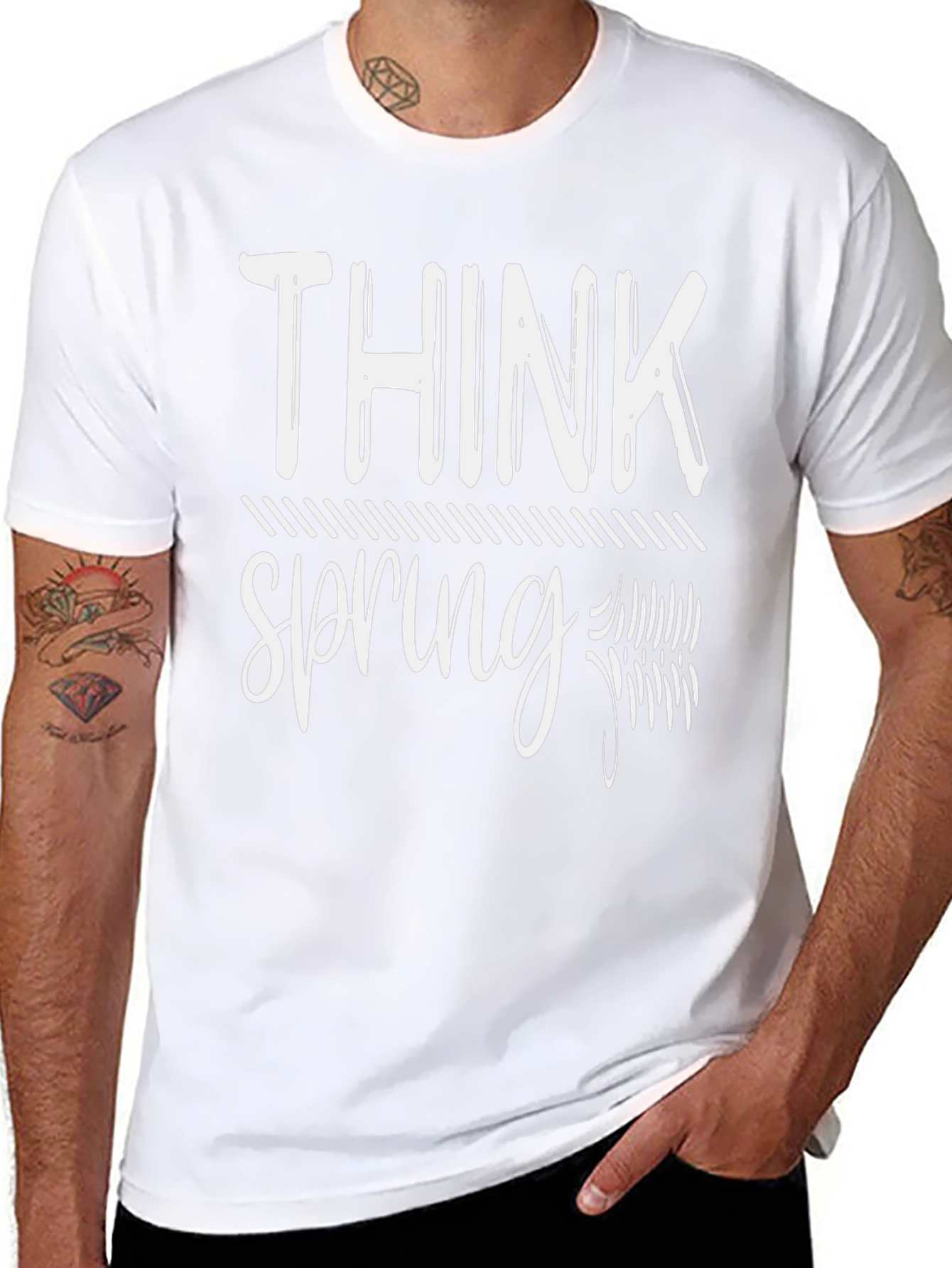 Think Spring Black T-Shirt