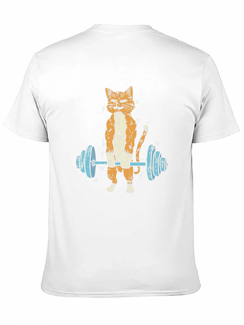 Funny Cat Lifting Barbell T-Shirt