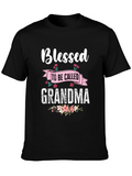 Blessed Grandma T-Shirt - Floral Design