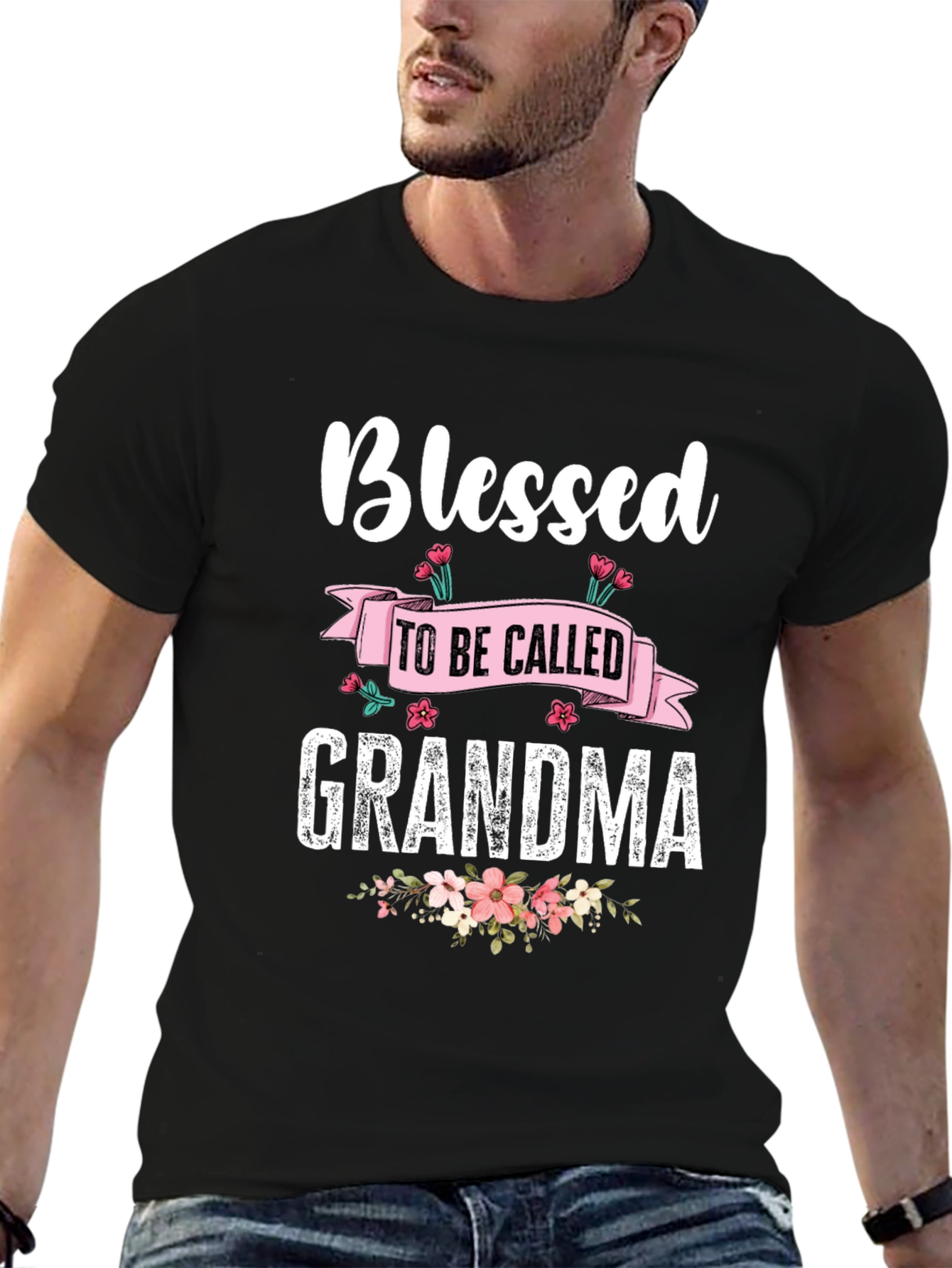 Blessed Grandma T-Shirt - Floral Design