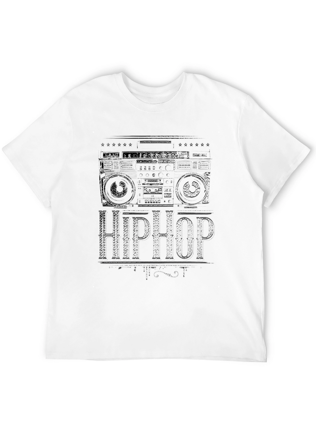 Retro Boombox Hip Hop Graphic Tee