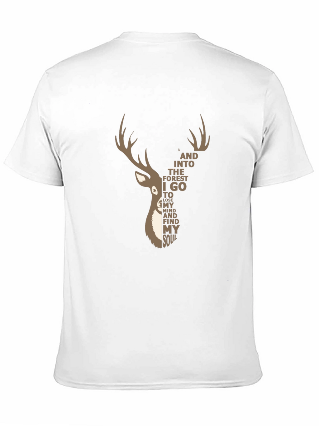 Deer Forest Soul Graphic Tee - Black