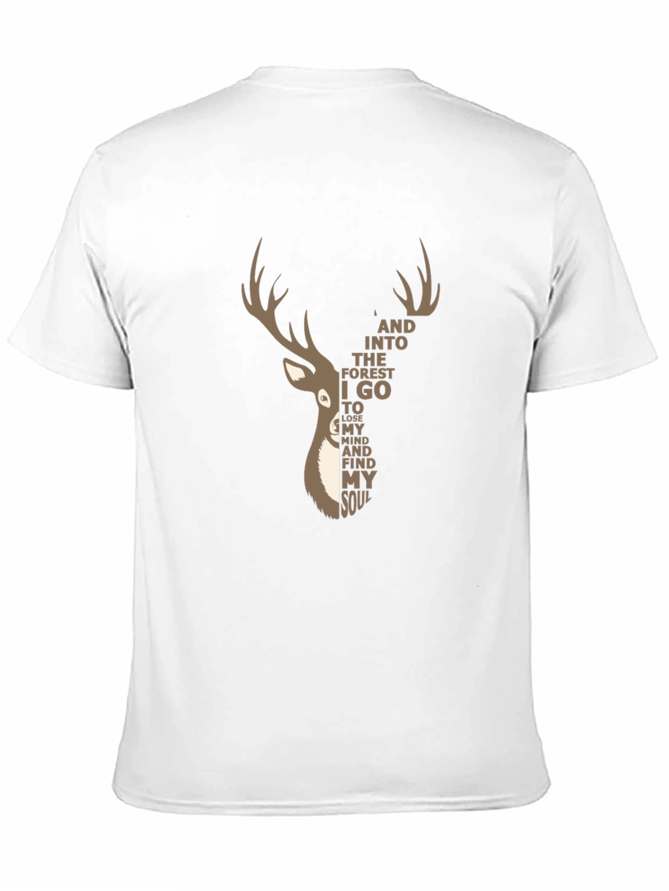 Deer Forest Soul Graphic Tee - Black