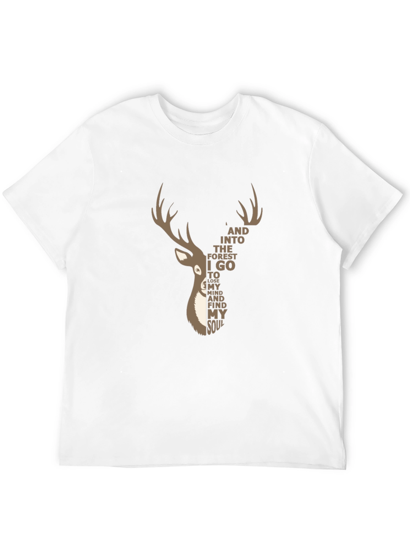 Deer Forest Soul Graphic Tee - Black