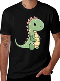 Cute Cartoon Dinosaur Graphic T-Shirt