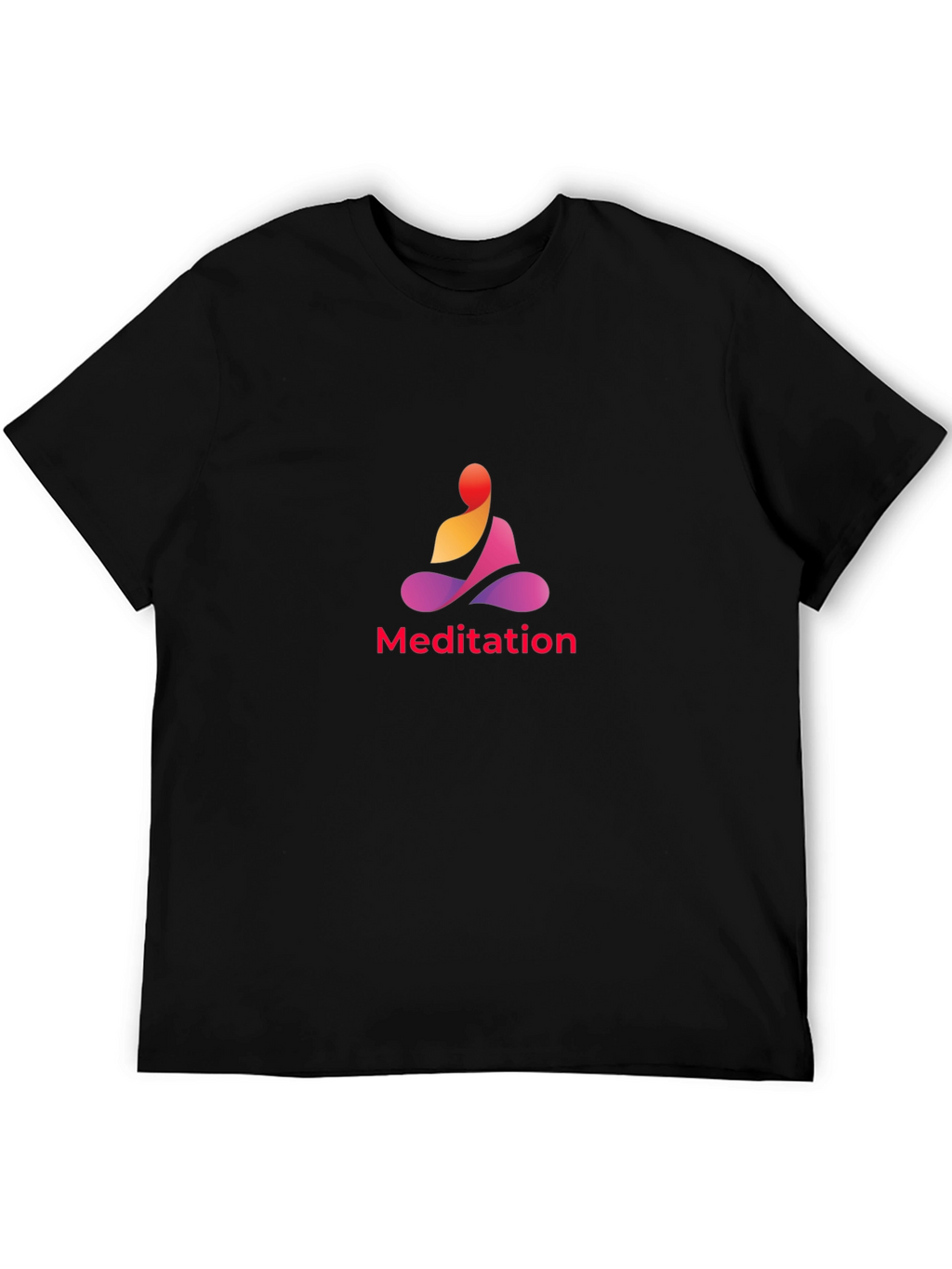 Meditation Graphic Black T-Shirt
