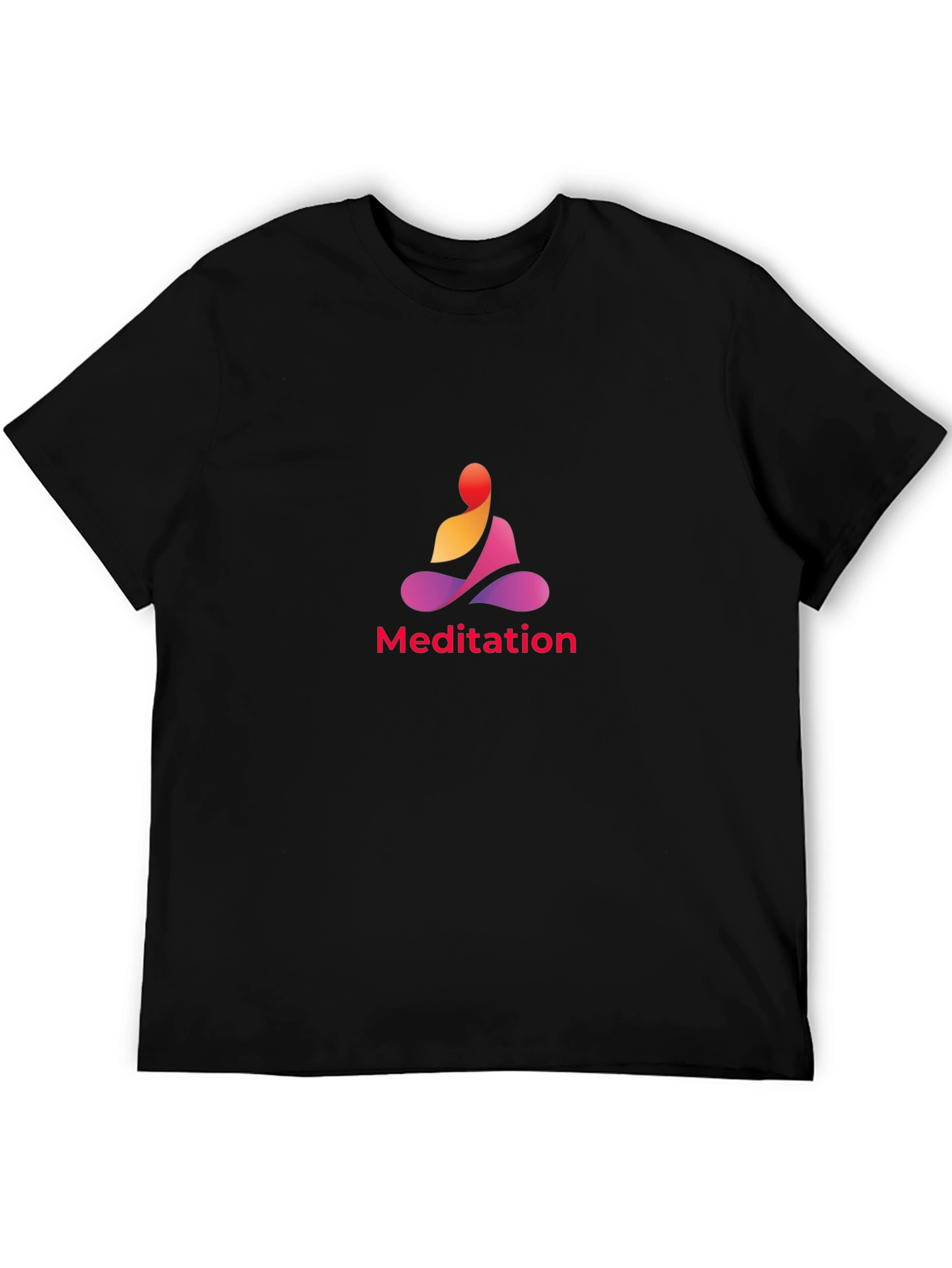Meditation Graphic Black T-Shirt