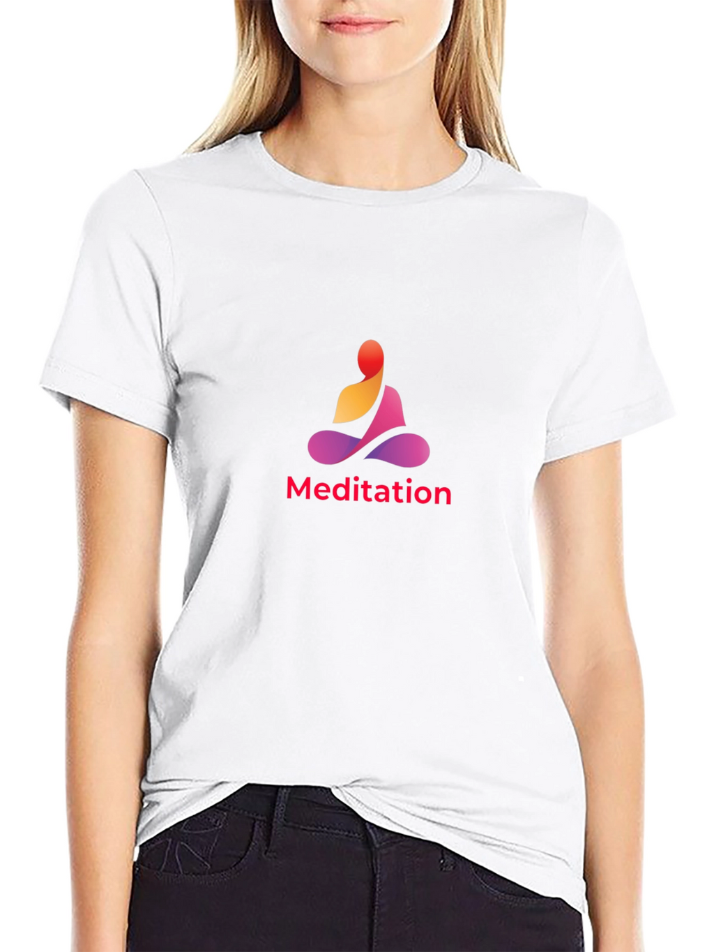Meditation Graphic Black T-Shirt