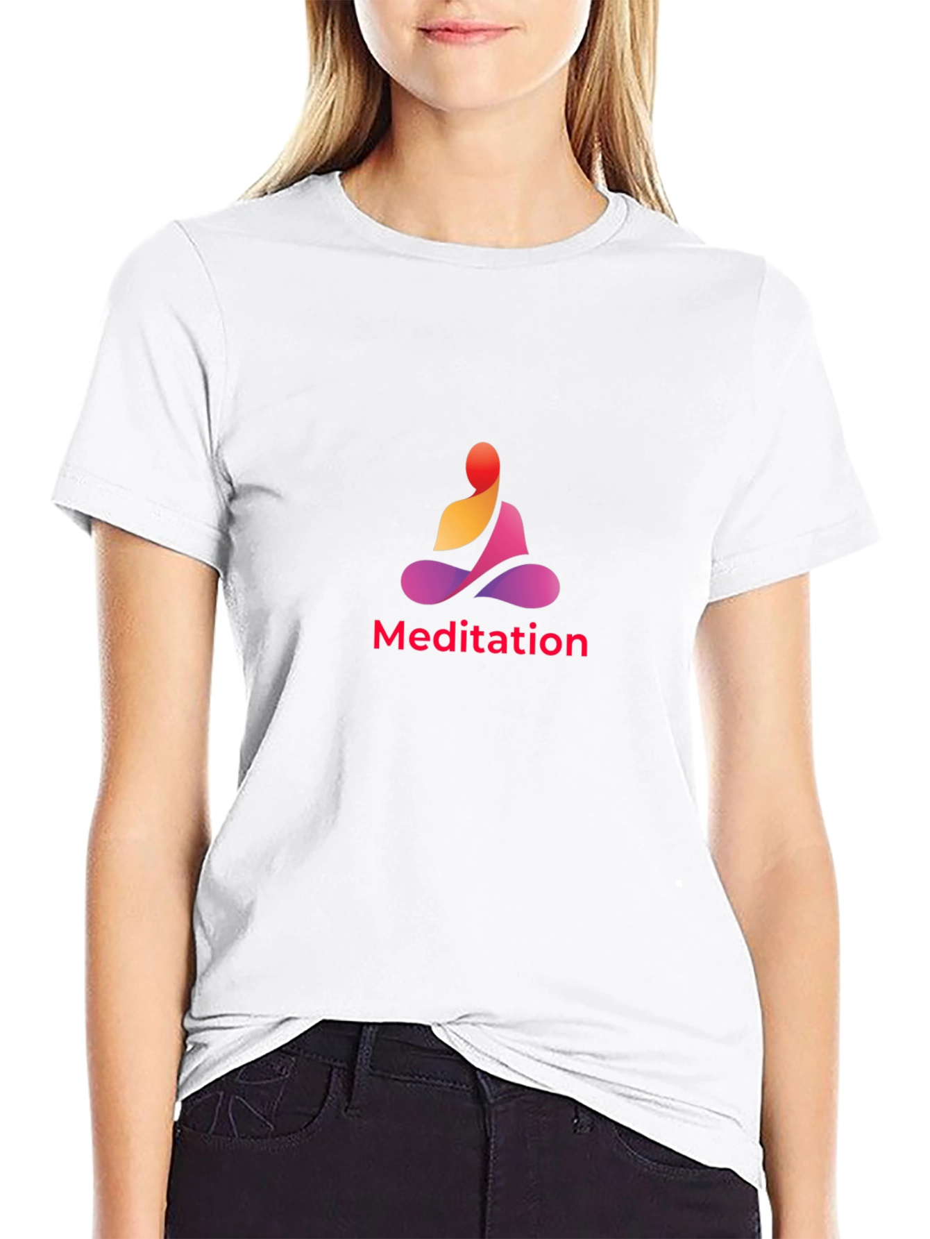 Meditation Graphic Black T-Shirt