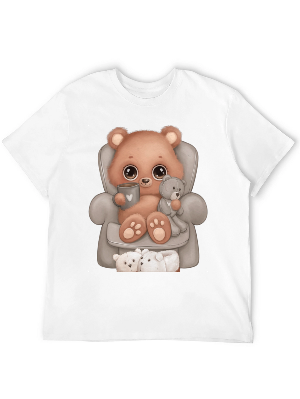 Cute Bear in Chair Graphic Tee