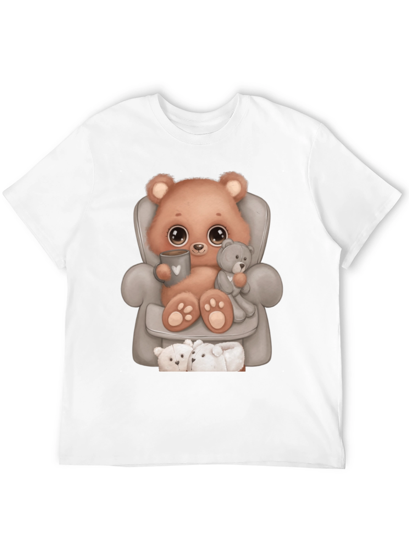 Cute Bear in Chair Graphic Tee