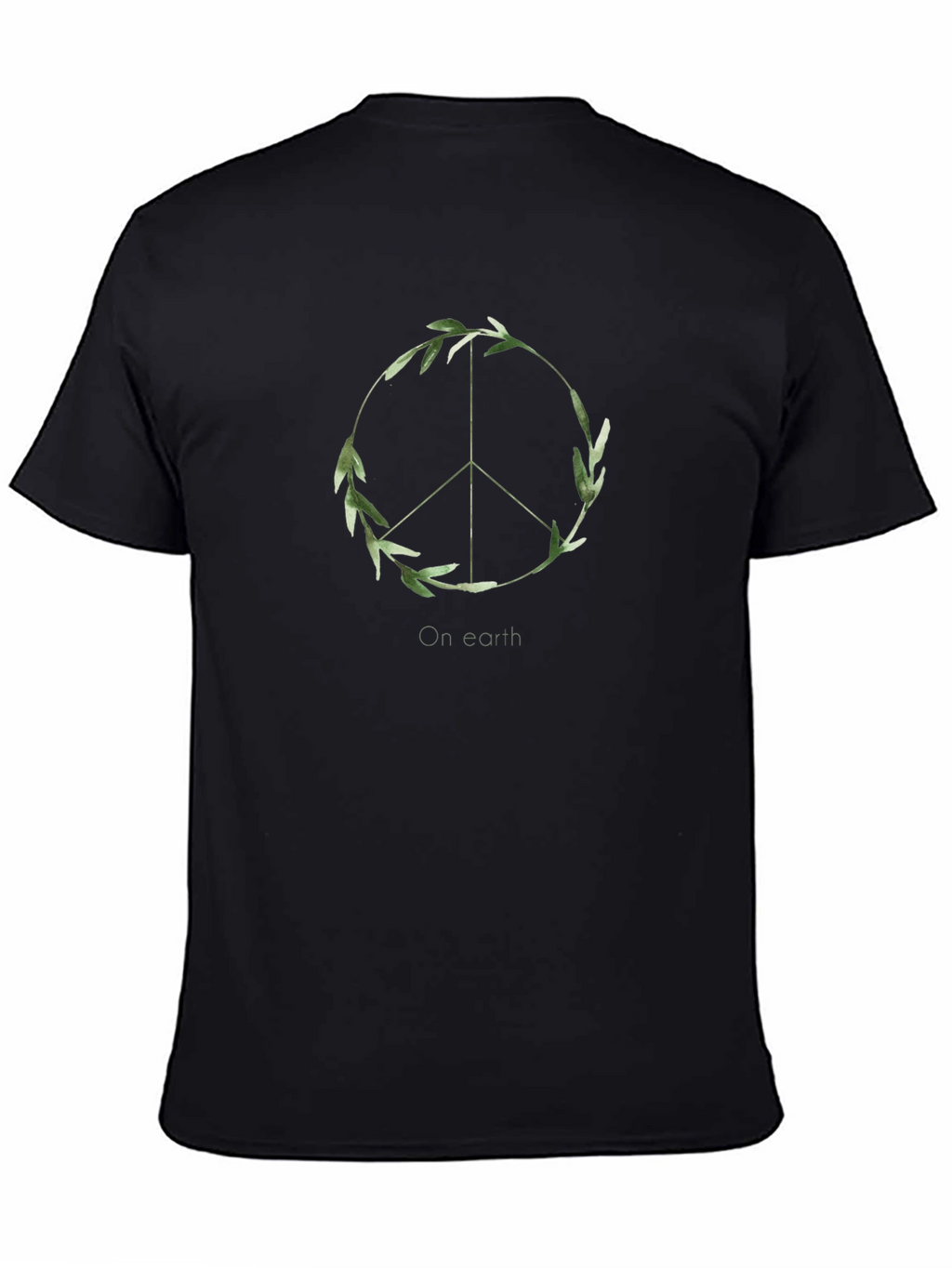 Peace On Earth Graphic Tee - Black
