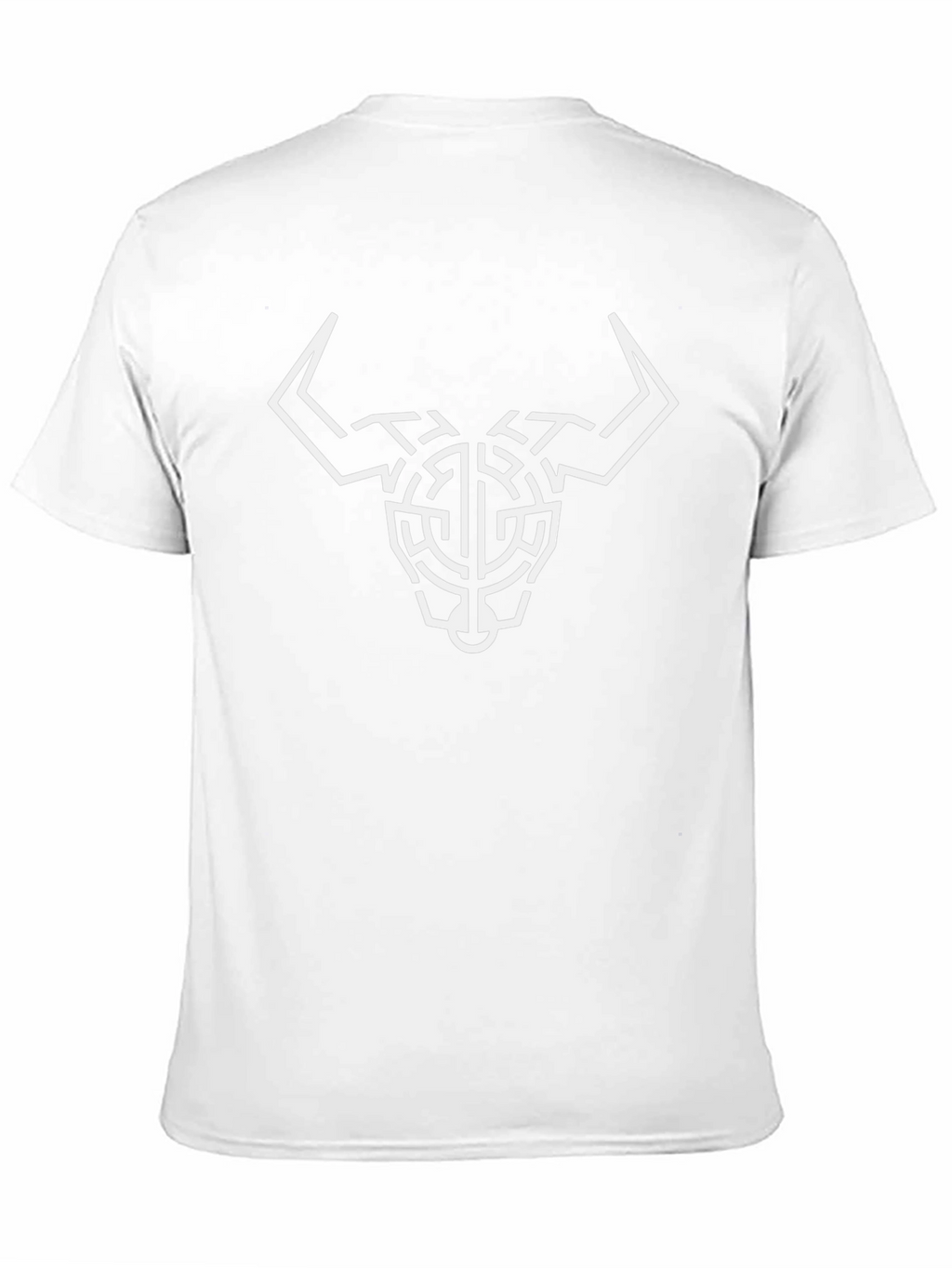 Geometric Bull Head Graphic Tee - Black