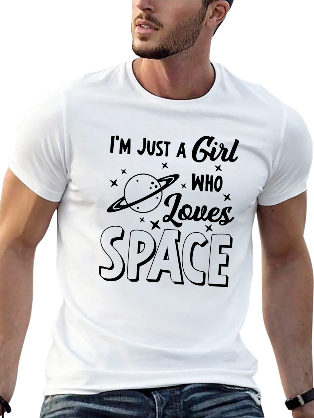 Im Just A Girl Who Loves Space T-Shirt