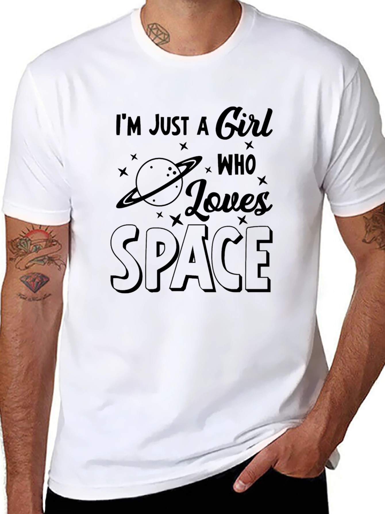 Im Just A Girl Who Loves Space T-Shirt