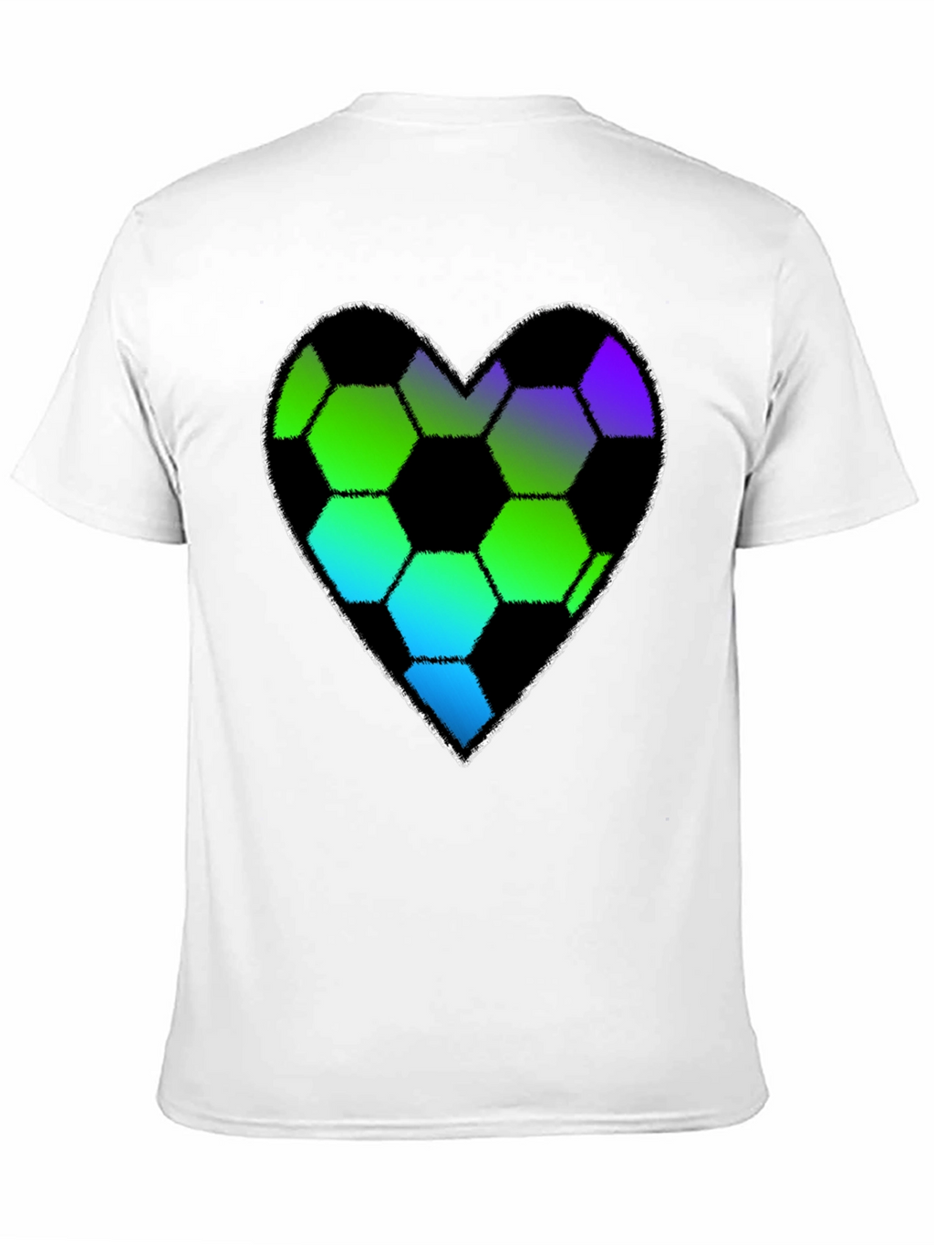 Soccer Heart T-Shirt - Black Graphic Tee