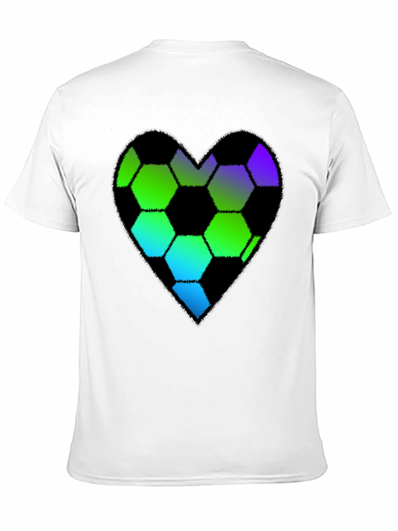 Soccer Heart T-Shirt - Black Graphic Tee