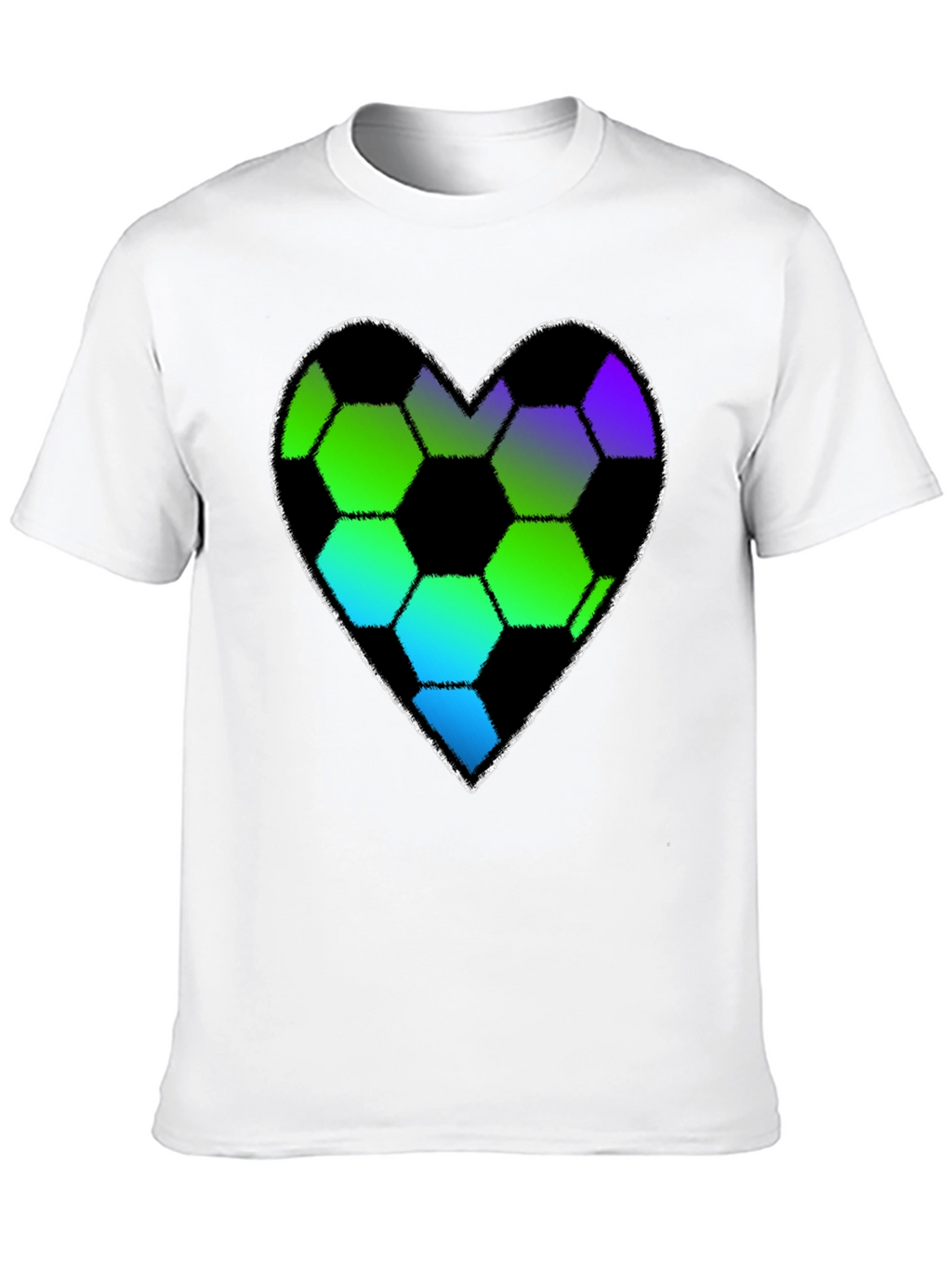 Soccer Heart T-Shirt - Black Graphic Tee