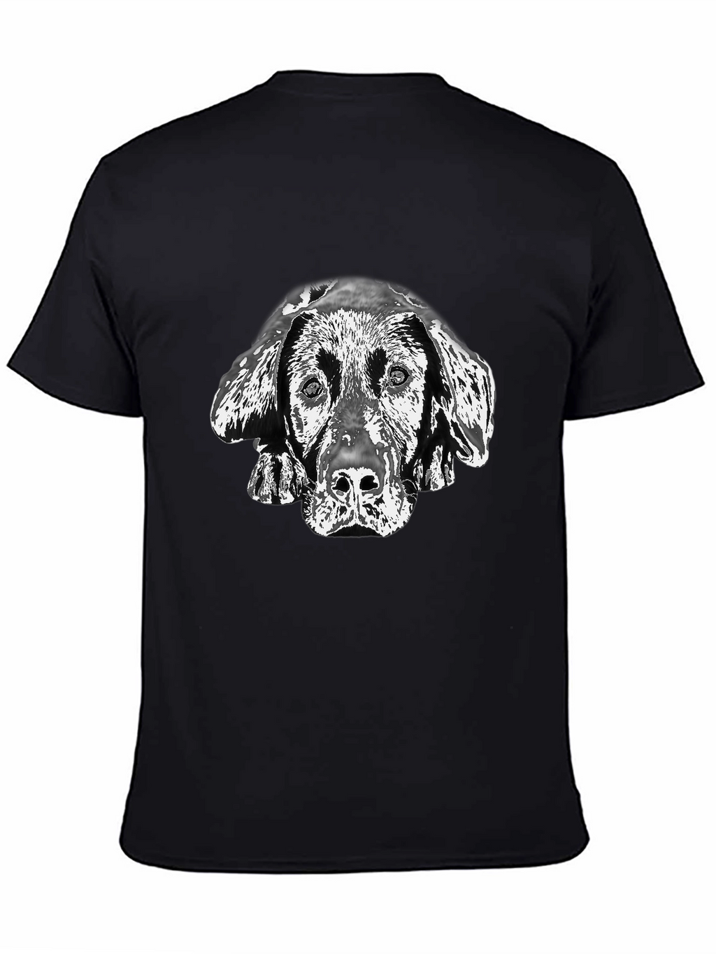 Dog Portrait Black T-Shirt